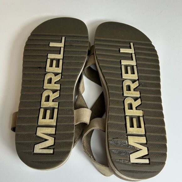 Merrell Juno Tan Nubuck Leather Backstrap Active Sandals Size 8 - Picture 10 of 10